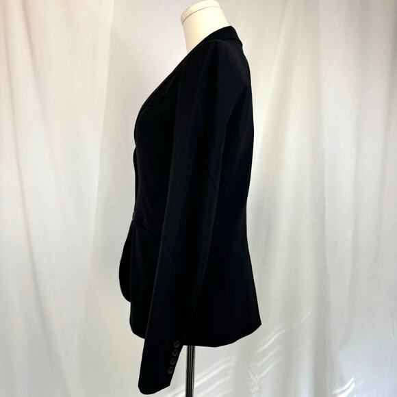 J Crew Tollegno 1900 Wool Blazer Jacket Black Stretch Single Breasted Womens 2 - Picture 3 of 15